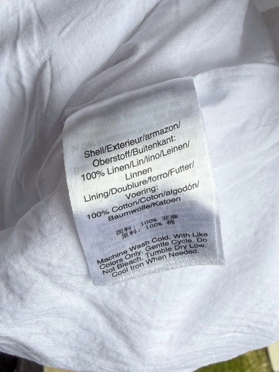 🆕DKNY Pure White Linen Maxi Dress Sleeveless Side Slit Summer Dress Size S Chic - Picture 15 of 15